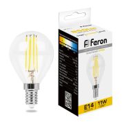 Лампа LED 11Вт E14 шар филамент G45 2700К 230В LB-511 Feron 38013