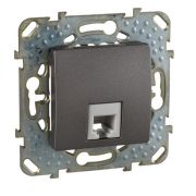 Розетка с/п телефонная 1хRJ11 (мех) графит «Unica» MGU5.492.12ZD (Schneider Electric)