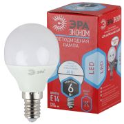 Лампа LED  6Вт E14 шар P45-6W-840-E14 230В Б0019077 ECO ЭРА