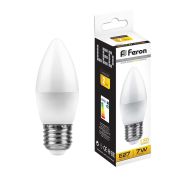 Лампа LED  7 Вт E27 свеча 2700K 230В LB-97 Feron 25758
