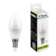 Лампа LED  7 Вт E14 свеча 4000K 230В LB-97 Feron 25476