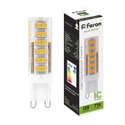 Лампа-капсула LED G9  7Вт 4000К 16х60мм 230В LB-433 FERON 25767