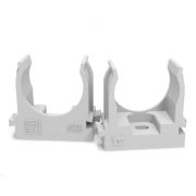 Держатель с защелкой  D25мм ДЛЯ МОНТАЖНОГО ПИСТОЛЕТА серый (100шт/уп) PR13.0121 Промрукав