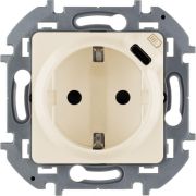 Розетка 1м (мех) евро+USB C сл.кость INSPIRIA Legrand 673771